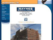 Tablet Screenshot of haynesscaffolding.com